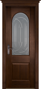 Межкомнатная дверь "Ока" Чезана стекло (античный орех)