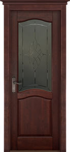 Межкомнатная дверь "Ока" Лео ст. (Махагон)