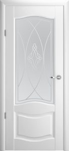 Межкомнатная дверь "Двери оптом" Лувр 1 ПО Белый Галерея