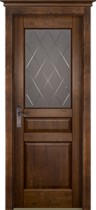 Межкомнатная дверь "Ока" Валенсия (Античный орех)