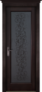 Межкомнатная дверь "Ока" Витраж (Венге)