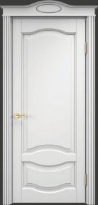 Межкомнатная дверь Поставский мебельный центр ОЛ33 (Белая эмаль)